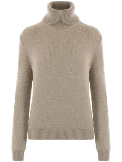 Loro Piana Knitted Cashmere Jumper In Neutrals