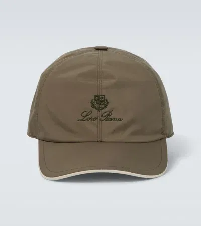 Loro Piana Logo Baseball Cap In Green