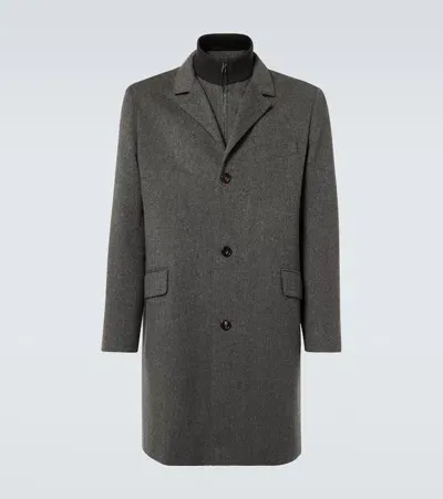 Loro Piana Martingala Cashmere Coat In Grau