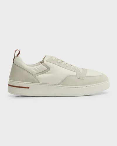 Loro Piana Men's Newport Walk Water-repellent Sneakers In White