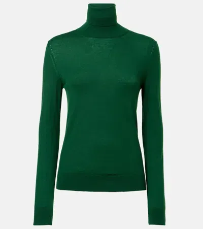 Loro Piana Neo Piuma Cashmere Turtleneck Top In Green