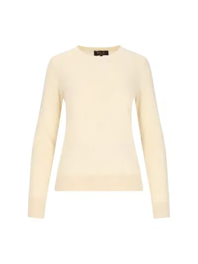 Loro Piana 'neo Piuma' Sweater In Cream