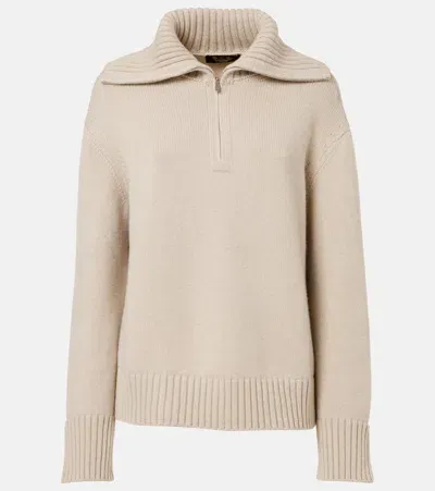 Loro Piana Parksville Cashmere Sweater In White