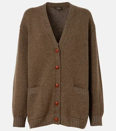 Loro Piana Pastore Cashmere Cardigan In Brown