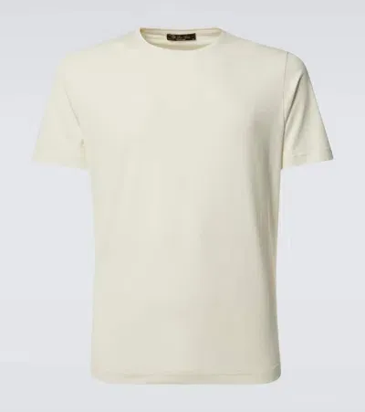 Loro Piana Silk And Cotton Jersey T-shirt In White