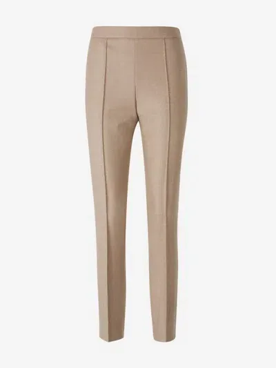 Loro Piana Slim Cashmere Pants In Side Zipper Closure