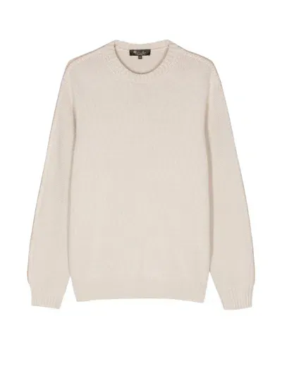 Loro Piana Slim-fit Cable-knit Cashmere Sweater In Neutrals