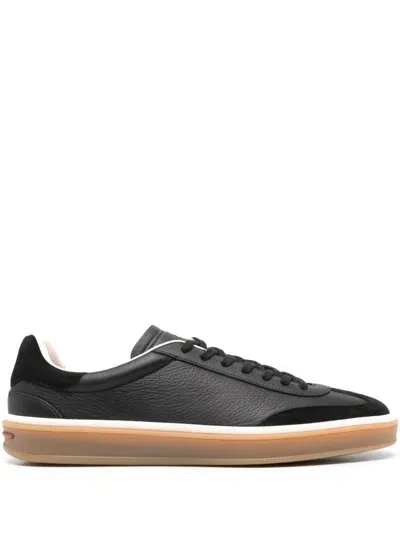 Loro Piana Tennis Walk Sneakers In Black