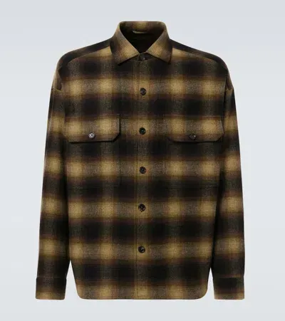 Loro Piana Vincenzo Tartan Cotton Overshirt In Multicoloured