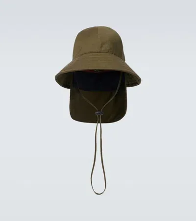 Loro Piana Wool-blend Technical Bucket Hat In Green