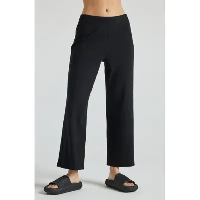 Losano Serene Rib Relaxed Pant In Black