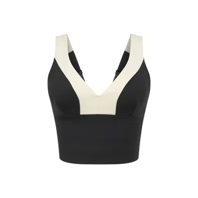 Losano Women's Neutrals / Black Showstopper Sculpted Bra - Black & Dune