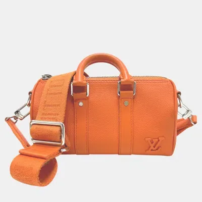 Pre-owned Louis Vuitton Orange Lv Aerogram Crossbody Bag