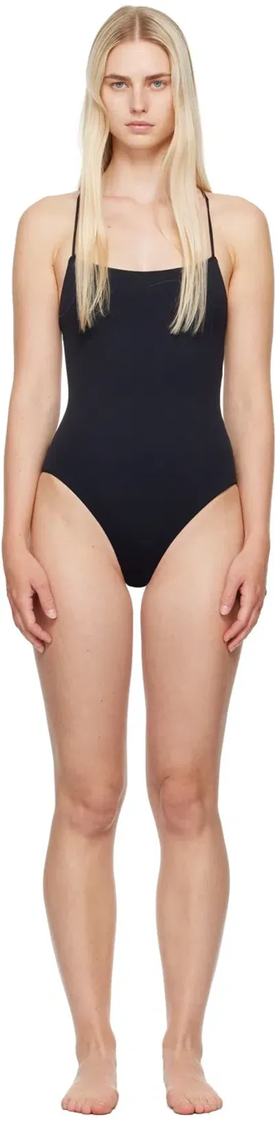 Loulou Studio Dionysos One Piece Swimsuit In Black