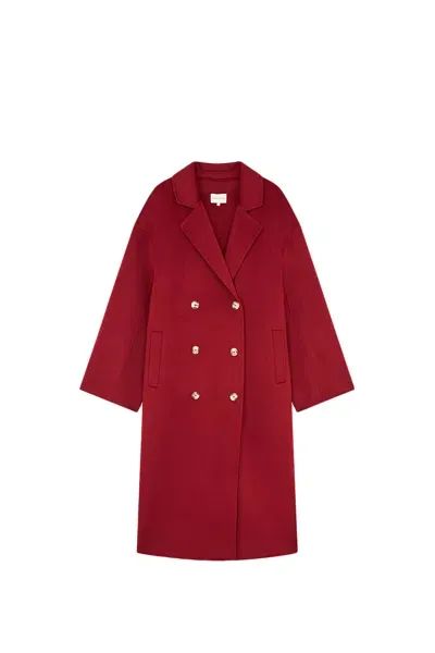 Loulou Studio Borneo Double-breasted Wool And Cashmere-blend Coat In Bordeaux