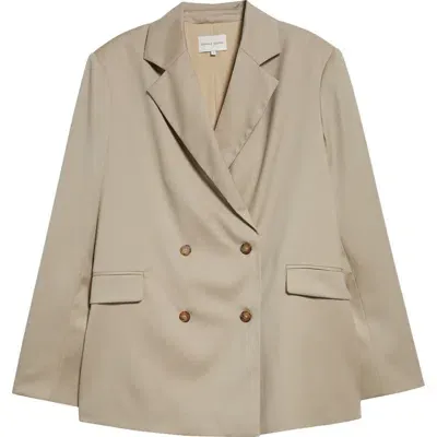 Loulou Studio Donau Oversize Wool Blazer In Beige