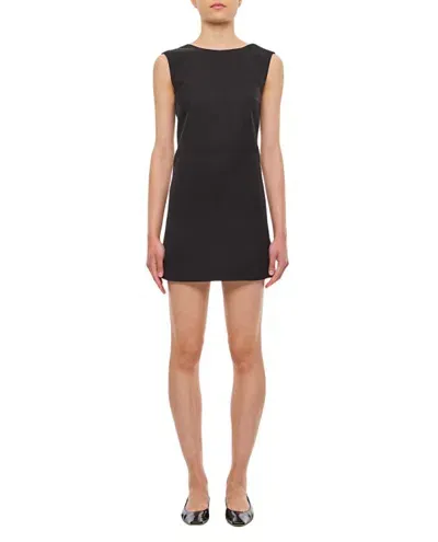 Loulou Studio Hoya Sleeveless Viscose Blend Mini Dress In Black