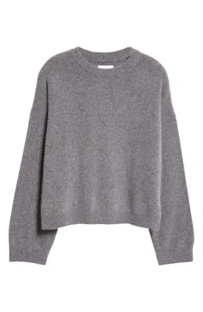 Loulou Studio Ropo Wool & Yak Hair Blend Crewneck Sweater In Anthracite