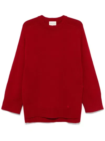 Loulou Studio Safi Oversized Wool And Cashmere-blend Sweater In Red