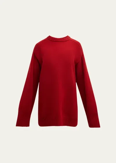 Loulou Studio Safi Wool Cashmere Sweater In Red