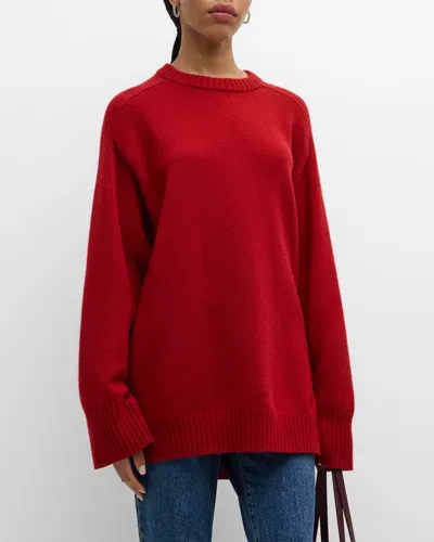 Loulou Studio Safi Wool Cashmere Sweater In Red