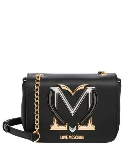 Love Moschino Colorful Heart Shoulder Bag In Black