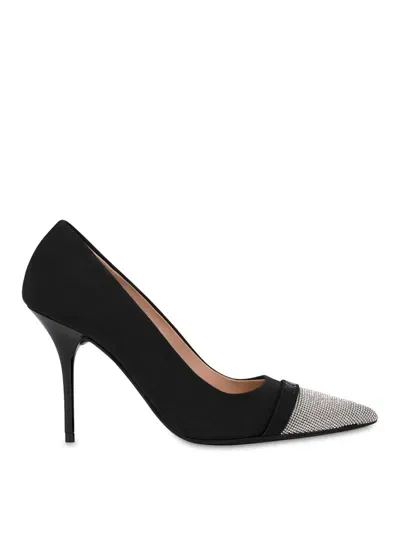 Love Moschino Contrasting Leather Pumps In Black