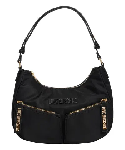 Love Moschino Easy Go Hobo Bag In Black