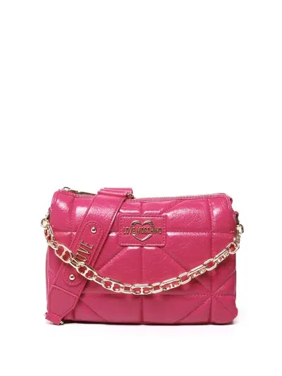 Love Moschino Geometric Shoulder Bag In Pink