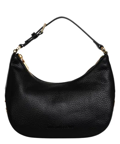 Love Moschino Giant Logo Hobo Bag In Black