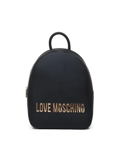 Love Moschino Logo-lettering Backpack In Black