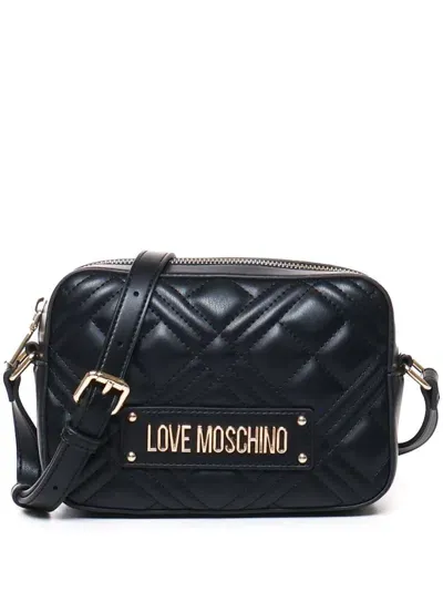 Love Moschino Logo Crossbody Bag In Black