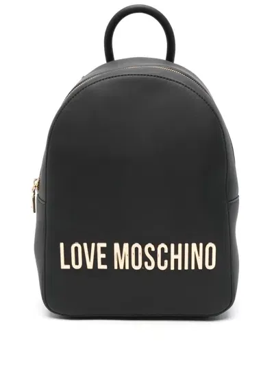 Love Moschino Logo-lettering Backpack In Black