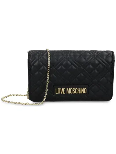 Love Moschino Logo-lettering Crossbody Bag In Black