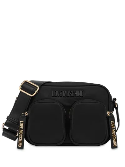 Love Moschino Logo-lettering Crossbody Bag In Black