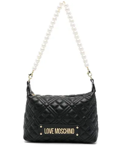 Love Moschino Logo-lettering Shoulder Bag In Black