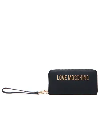 Love Moschino Logo Lettering Wallet In Black