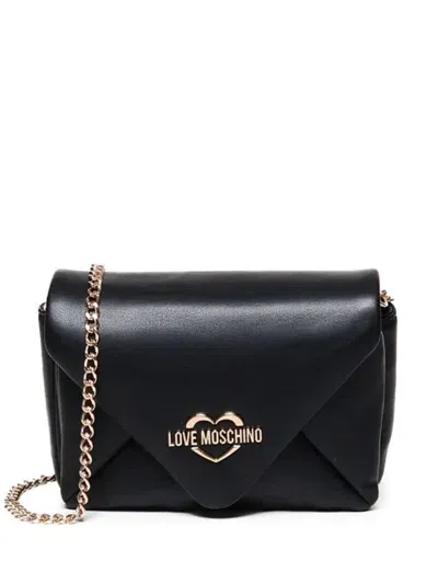 Love Moschino Logo-plaque Crossbody Bag In Black