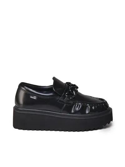 Love Moschino Platform Loafers In Black