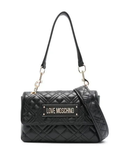 Love Moschino Logo-lettering Cross Body Bag In Black