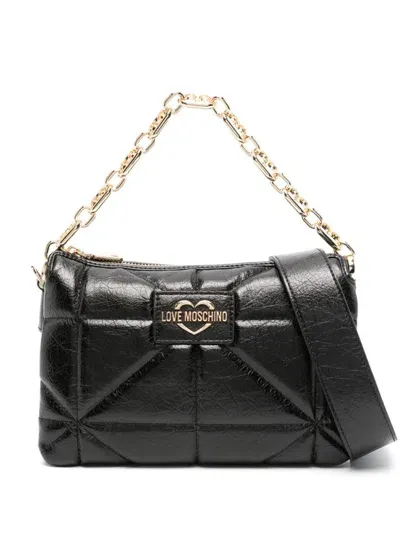 Love Moschino Quilted Tote Bag In Black