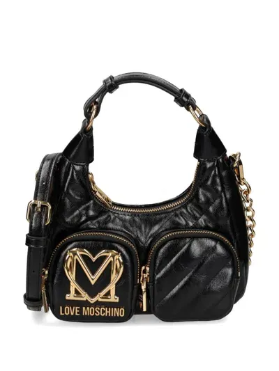 Love Moschino Quilted Tote Bag In Black