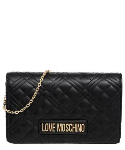 Love Moschino Shiny Shoulder Bag In Black