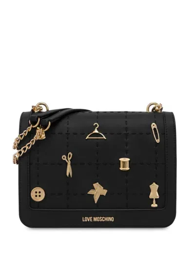 Love Moschino Borsa In Ecopelle Con Decorazioni In Black