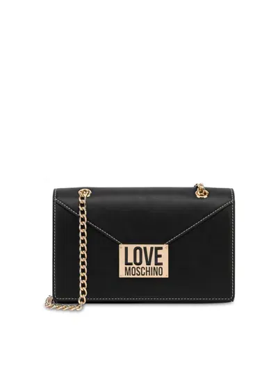 Love Moschino Logo-print Cross Body Bag In Black