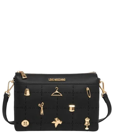 Love Moschino Logo-lettering Crossbody Bag In Black