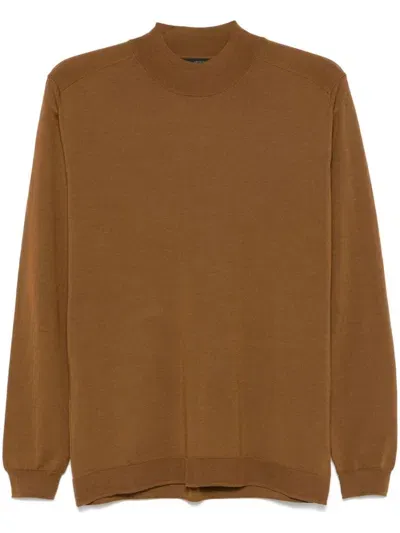 Low Brand Merino Wool Sweater In Brown