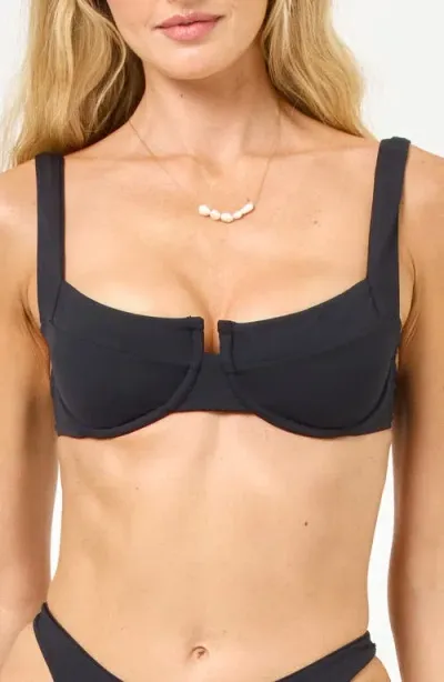 L*space Lspace Coast To Coast Underwire Bikini Top In Black