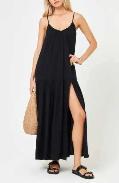 L*space Lspace Malibu Cover-up Maxi Dress In Black