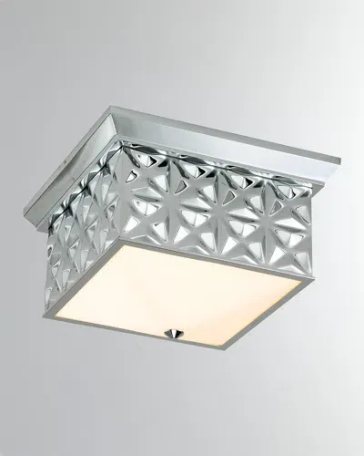 Lucas + Mckearn Alpha Square Flush Mount In Silver